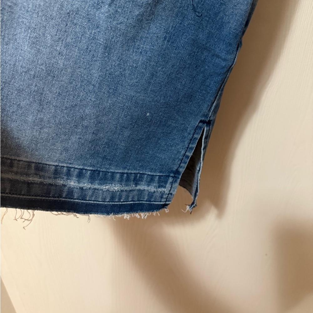 Free people collab distressed kimono style jean jacket - Picture 6 of 6